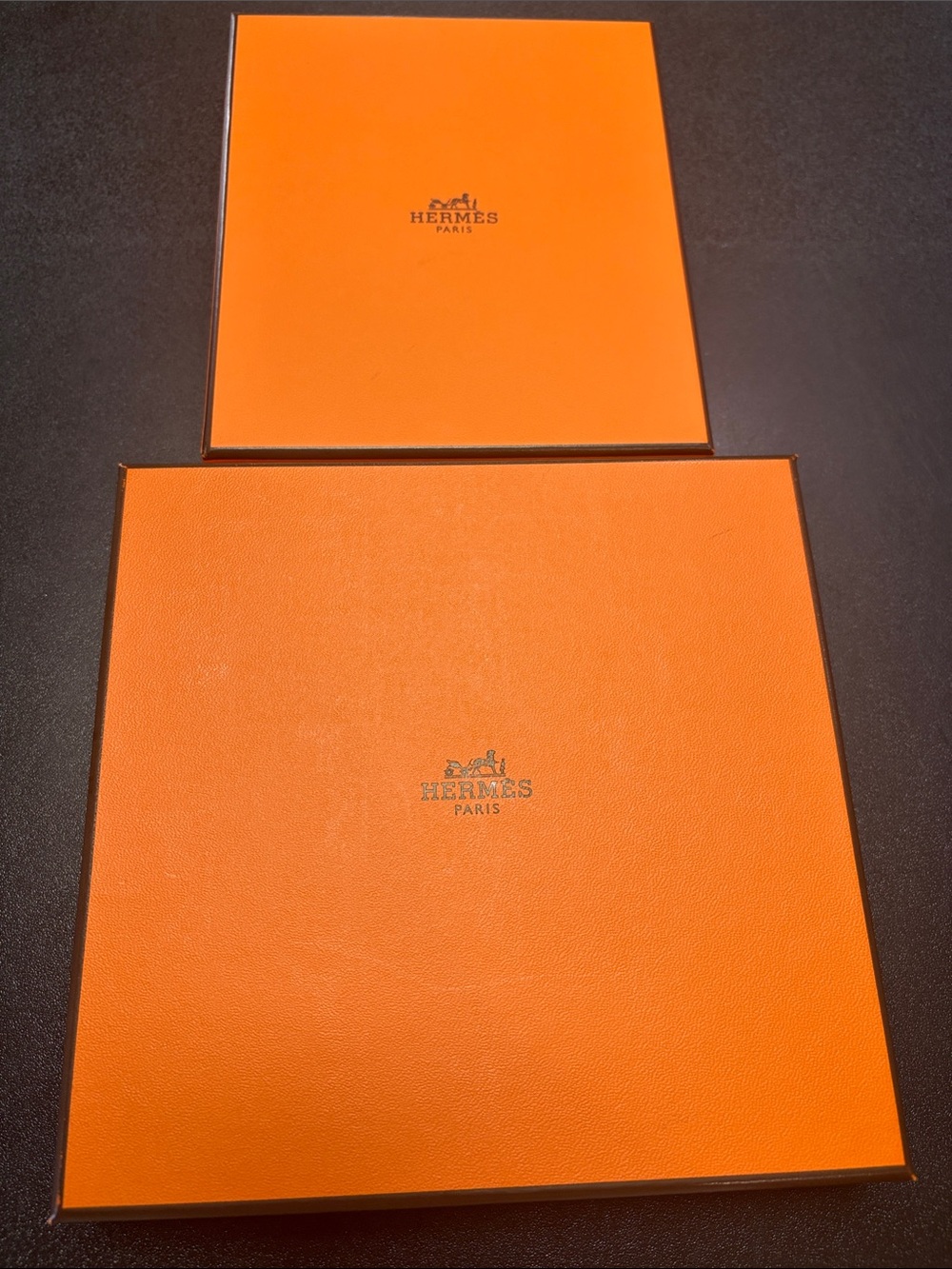 New*🩵HERMES* 2pcs orange Scarf box & Bracelet combo Boxes - Picture 3 of 5